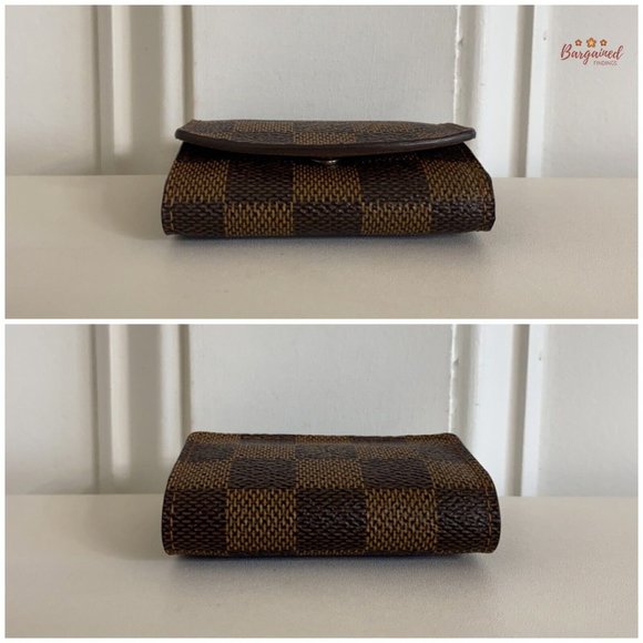 Authentic Louis Vuitton Brown Damier Ebene Coated Canvas Square Cufflinks Case - Picture 5 of 13